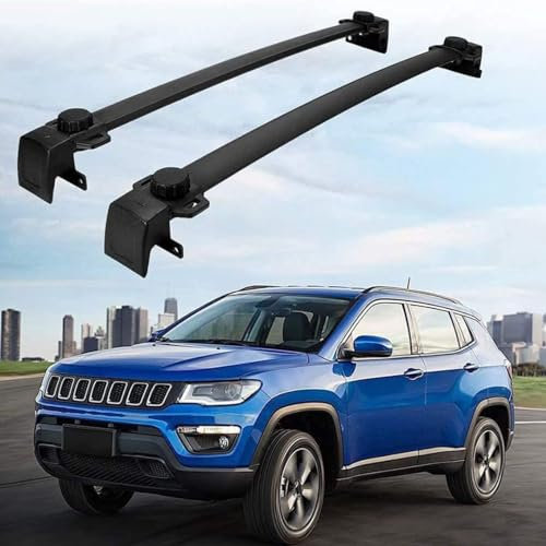 Auto Dachträger für Jeep Compass 2017-2020,Aluminium Dachgepäckträger Relingträger Dachbox Relingträger Auto Zubehör