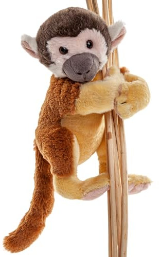Uni-Toys - Totenkopfaffe mit Klammerarm - 18 cm (Höhe) - Plüsch-AFFE - Plüschtier, Kuscheltier