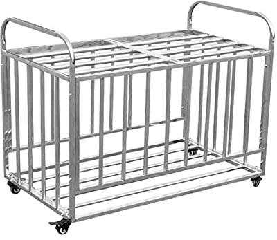 Large Capacity Ball Cage For Garage School, Sports Basketball Storage Locker/Heavy Duty Ball Cart Organizer, For Storing Soccer, With Lid