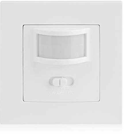 KIMISS Interrupteur à Capteur de Mouvement Infrarouge PIR pour Applique Murale Encastrée, Compatible avec 110 V-240 V, Idéal pour Les économies d'énergie et la Domotique Pratique