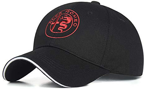 fibhyrtingy Baseballkappe mit Auto-Logo, bestickt, schwarz, verstellbar, für Damen und Herren, Reise, Autorennen, Motorhut, Fit Al, 7 1/8 / 7 5/8