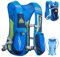 TRIWONDER Trinkrucksack 5.5L, Laufweste für Herren Damen, Ultraleicht Trail Rucksack Trinkweste mit Trinkblase oder Wasserflasche (Blau - mit 1.5L Blase, Einheitsgröße)