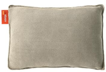 STOOV Ploov - Kabellose Wärmekissen - Infrarot mit Abschaltautomatik - 2.5 bis 5 Stunden wärme - 45x60 cm - Gestrickt Sandbeige