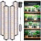 Wolezek Pflanzenlampe LED Vollspektrum, 420 LEDs Grow Light mit Auto Timer 4/8/12/16H, 4 Stück 35 cm Grow Lampe mit 5 Helligkeit, Wachstumslampe für Pflanzen