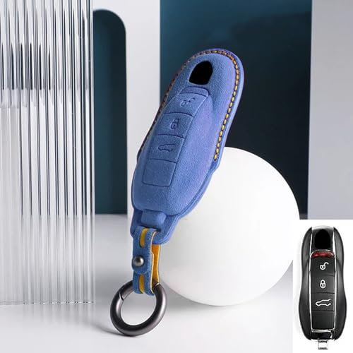 TQABADQ Accessoires de Couverture de Porte-clés de Voiture de Haute qualité, pour Porsche Panamera Spyder Carrera Macan Cayman Cayenne 911 970 981 991