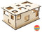 Interaktives Katzenspielzeug Box, Selbstbeschäftigungs-Katzenspielzeug, Katze Karton Box, jagdkatzenspielzeug, 3-in-1 Cat Scratcher Toy für Katzen, Jagd, Spielen, Trainieren, Kratzen