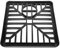 6 Black Plastic Drain Cover Square Gulley Grid - 6 x 6 Outdoor Drainage Channel, Heavy Duty PVC Grid, Drain Hoppers, Clearing Debris, Square Design, Rounded Corners