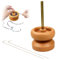 Clay Bead Spinner Cheap 3Pcs/Set Polished Wooden Bead Bowl Spinner Round Waist Beads Kit for Jewelry Making Bracelet Maker Bead Spinner Cheap