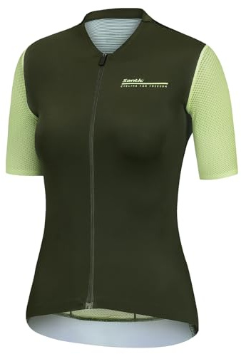 Santic Radtrikot Damen Kurzarm Atmungsaktiv Fahrradtrikot Fahrrad Shirt Mit Rückentaschen
