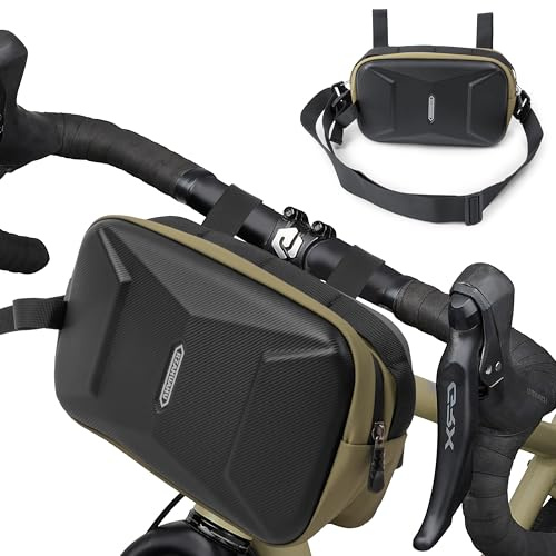 PANTIDE 3L Fahrrad-Lenkertaschen – wasserdichte Fahrradtasche für Rennrad und Mountainbike, Hartschale, Fahrradlenkertasche mit Schultergurt für Motorrad, Kickscooter, Klapprad