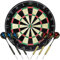 Naissgo Dartscheibe, Dartscheibe mit Pfeilen, Bristle Dartboard, Bristle Klassische Dartscheibe mit Nummer Ring Sisal Darts Set Einschließlich 6 Sätze von Dartpfeile mit Stahlspitze