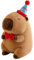 KBIBCK Capybara Kuscheltier, 30cm Wasserschwein Kuscheltier mit Fröhlicher Hut, Simulation Tier Capybara Puppen, Capibara Plüschtier, für Geburtstags Geschenk, Home Deko
