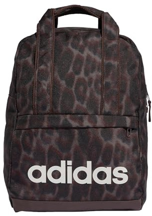 adidas Women's LINEAR ESSENTIALS GRAPHIC BACKPACK, earth strata/shadow brown, One size