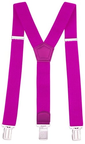Gloop Verstellbare und Elastische Hosenträger für Herren und Damen,Breite 4 cm, mit 4 Robusten Metallclips Einheitsgröße Hosenträger für Männer und Frauen