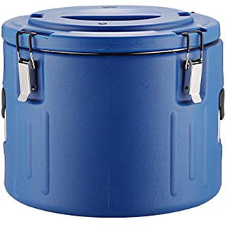 KRXSOBNV, Kommerzielles, isoliertes 20-Liter-Reisfass mit Auslass an Einer Unterseite, gekühlter Transporteimer, Eisbehälter und Getränkespender,Eimer aus Edelstahl(Blue)