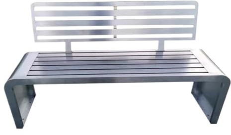 Lijiaxiuyc-101 Outdoor Bank Parkbank mit Rückenlehne, Sitzgelegenheit aus Edelstahl for den Außenbereich, for Balkon, Hof, Veranda Gartenbank(XXL)