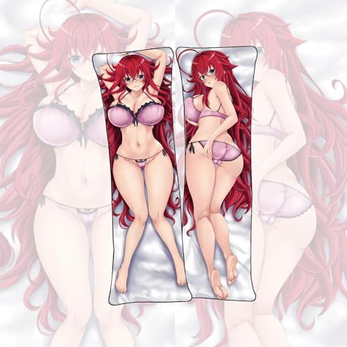 Anime Körperkissen High School D×D Rias Gremory dakimakura Langer Kissenbezug Körperkissen Anime beidseitig Bedruckt Kissenbezug-Rias Gremory,40x120cm-shortplush