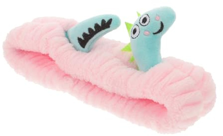 Cartoon Dinosaurier Haarband aus Korallfleece für Spa und Gesichtswäsche