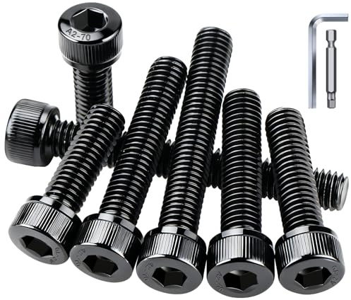 mawmuaw M6x40 mm Zylindermaschinenschraube Edelstahl 30 Stk Schrauben | Zylinderkopfschrauben, Edelstahl A2 V2A, DIN 912, Inbusschraube Schwarz, Zylinderschrauben mit Innensechskant für Möbel