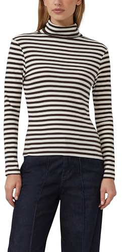 s.Oliver Gestreiftes Longsleeve im Slim Fit mit Rollkragen