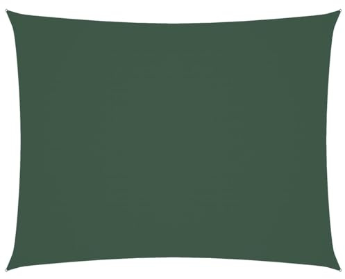 HOMELEN Tenda da sole in tessuto Oxford, rettangolare, 6 x 8 m, verde scuro, tenda parasole per giardino, terrazza, pergolato e balcone, protezione UV al 90%, kit di montaggio, impermeabile UV50+
