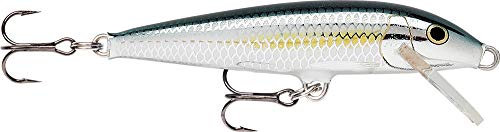 Rapala Classic Angelköder, Floater, Größe: 5cm/3g, schwimmender Süßwasserköder, Schwimmtiefe: 0,6-1,2m, Angelgerät mit Balsa-Konstruktion, Ukelei ALB
