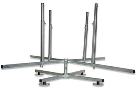 Sanpro 4-Arm Rohrhaspel/Abrollhaspel für PE-X und Verbundrohr (Rohrhaspel Abrollhaspel PE Verbundrohr Ringware Kabel Haspel Fußbodenheizung Abrollvorrichtung Abrollgerät) Ausführung: 4 Arm