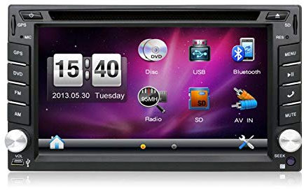 Avec caméra. GPS pour voiture Double DIN 6,2 » dans le tableau de bord lecteur DVD écran tactile avec Bluetooth USB/SD/MP3 pour une voiture universelle
