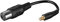 Goobay 67227 Adattatore Antenna, Nero, 0.1 m Lunghezza del Cavo, Flessibile Per collegare un cavo dell'antenna (connettore coassiale) all'ingresso dell'antenna MCX, ad es. di una chiavetta USB DVB-T