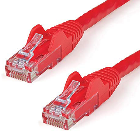 StarTech.com 5m CAT6 Ethernet Cable - Red CAT 6 Gigabit Ethernet Wire -650MHz 100W PoE++ RJ45 UTP Category 6 Network/Patch Cord Snagless w/Strain Relief Fluke Tested UL/TIA Certified (N6PATC5MRD)