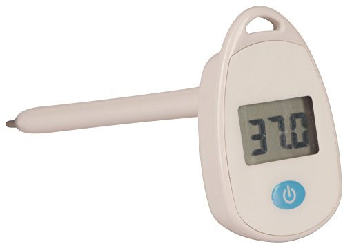 Kerbl 2138 Fieberthermometer Großtiere, Digital Schnell Wasserdicht, Sonde 14 cm