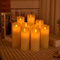 OSHINE LED Candles - Flameless Real Wax Pillar Flickering Battery Candles (6-9) Set of 9 With 10-key Remote Control Timer (300 Hours)