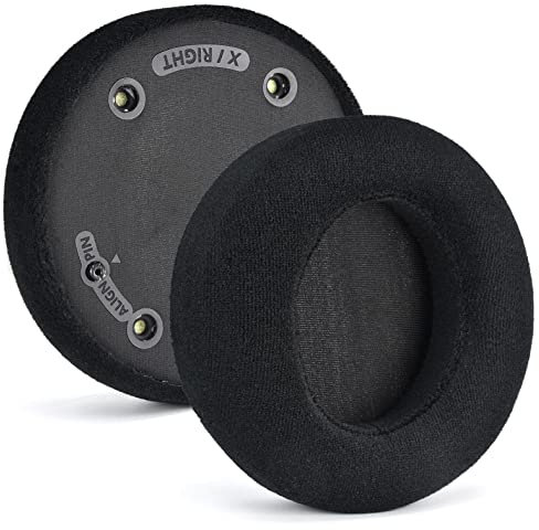 JOYSOG Ohrpolster für Philips Audio Fidelio X2HR X1 Kopfhörer, Schwarz, Samtstoff und Schwamm, 1 Paar