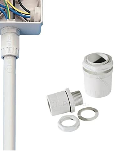 6PZ RACCORDO TUBO SCATOLA IP65 Ø 16 mm passo metrico tenuta stagna in PVC grigio collegamento cassetta