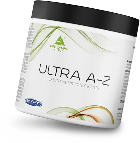 PEAK Ultra A-Z - 120 Kapseln I 30 Portionen I Multivitamin I 14 Vitamine I 11 Mineralstoffe und Spurenelemente I mit MGCPQQ I Coenzym Q10 I Bor I hohe Bioverfügbarkeit I verbesserte Formel