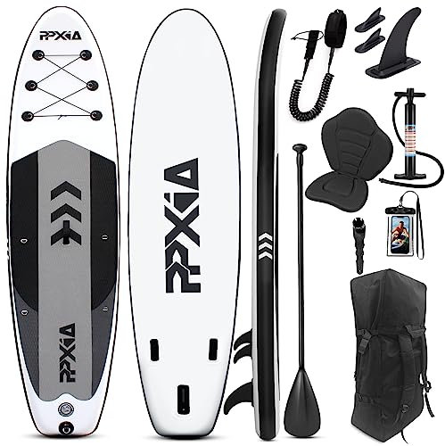 SUP Board, Aufblasbares Stand Up Paddling Board Set Breites Stabiles Design 320×84×15cm/335x84x15cm bis 200KG mit Komplettes Zubehör, Stand Up Paddle Board Surfbrett Surfboard für Kinder & Erwachsene