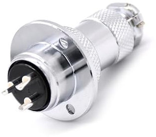 GX20 3-Pol-Steckverbinder Standard Typ gerade Buchse Pulg zu Stecker Sockel Flansch Montage Lötschale für Kabel