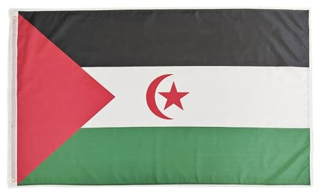 Bandera de Sahara Occidental 150x90cm - Bandera REPÚBLICA ÁRABE SAHARAUI DEMOCRÁTICA 90 x 150 cm