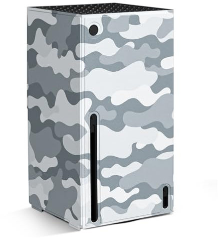 DUXICEPIN Envoltura magnética para Consola Xbox Series X, Cubierta Protectora para Accesorios Xbox Series X, Piel sintética Forro Interior Suave, Camuflaje Gris, Camo Gris