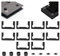 UFURMATE Kit de remplacement de joint pour charnières, Kit de remplacement de charnière de portes de douche en caoutchouc, joints 10PCS & anneaux 4PCS & couvertures décoratives 4PCS