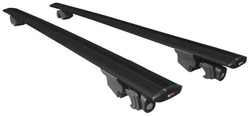 RE&AR Tuning Kompatibel mit Dacia Lodgy 2012-2024 Dachträger Hook Gepäckträger Relingträger mit Schlüssel Alu SCHWARZ