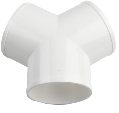 Connecteur de conduit de ventilation de 100 mm, adaptateur de tuyau de tuyau à 3 voies en forme de T/Y en plastique ABS pour extracteur de ventilateur de salle de bain (forme de Y 100 mm)