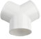 Connecteur de conduit de ventilation de 100 mm, adaptateur de tuyau de tuyau à 3 voies en forme de T/Y en plastique ABS pour extracteur de ventilateur de salle de bain (forme de Y 100 mm)
