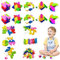 Radiergummi Kinder, 10 Stück Würfelpuzzle Eraser, Radiergummi Knete Set Enthält 5 Formen, Eraser Puzzle für Gastgeschenk Kindergeburtstag, Mitgebsel Kindergeburtstag