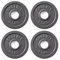 Phoenix Fitness Cast Iron Olympic Weight Plates - 2-Inch Free Weight Plate for Barbell Dumbbell Bars, Weightlifting & Strength Training at Home Gym - Set of 4, 2.5kg