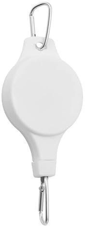 Polea para cesta colgante, colgador retráctil para plantas, jardín, balcón, interior, exterior, ajustable, gancho para colgar en macetas, color blanco