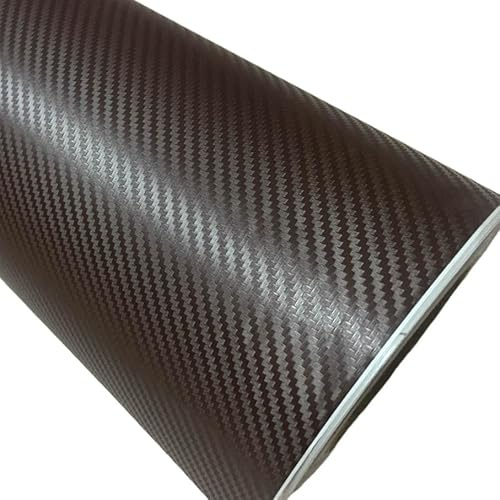 Carbon Fibre Wrap Car Styling Car Sticker 30 * 127CM 3D DARK BLUE Carbon Fiber Vinyl Film Waterproof DIY Car Vinyl Wrap(Brown)