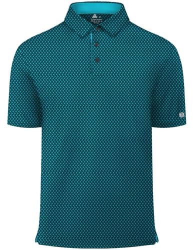 SwissWell Poloshirt Herren Kurzarm Golf Polo Shirt UPF50+ Atmungsaktiv Druck Polohemd Männer Schnelltrocknend Tennis Sommer Freizeit T-Shirt