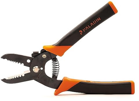 Paladin Tools PA1117 Wire Stripper Tool and Wire Cutter 10-24 AWG | Professional Grade Heavy Duty Wire Stripping Tool