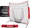 PowerNet Corbin Carroll Baseball-Softball-Übungsnetz zum Schlagen und Werfen, mit 17,8 x 17,8 cm Bogenrahmen, Rot